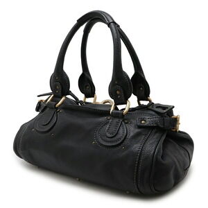 Chloe Boston handbag Shoulder Black padlock bag Paddington Leather